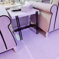 میز عسلی ترکیب سرامیک و آهن مدل پینترستی