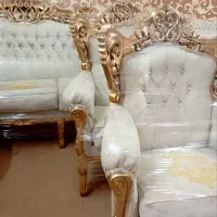 مبل سلطنتی منبت دست تمام چوب راش اصل ب شرط کارشناس