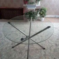 میز نهار خوری شیشه ای تاشو ۴ نفره|میز و صندلی غذاخوری|تربتحیدریه, شهرک ولیعصر|دیوار