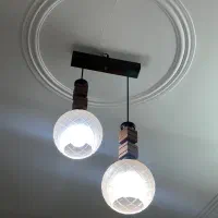 لوستر چوبی اتاق خواب یا راه رو