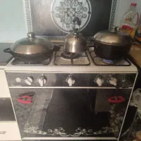 گاز ۵شعله طرح فر و یدونه ماکرو سالم