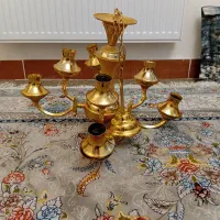 لوستر ۴ شاخه  طلایی|لوستر و چراغ آویز|تبریز, |دیوار