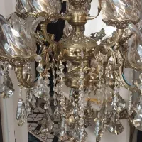 یک عدد لوستر برنزی سه طوقه ده شعله