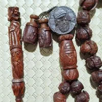 تسبیح چوب عناب کنده کاری چوب سیگار ...رخ درویش