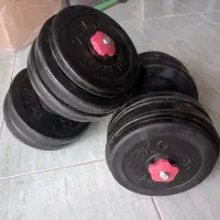 دمبل بدنسازی فلزی( یک جفت مجموعا ۵۰ کیلو)