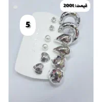 پک گوشواره فانتزی نقره‌ای|بدلیجات|مریوان, |دیوار