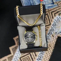 ست ساعت ودستبند و گردنبند مردانه