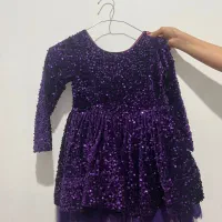 پیراهن مجلسی بنفش و قرمز