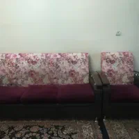 مبل راحتی دسته چوبی ۷نفره