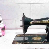 چرخ خیاطی به همراه میز و چرخ سردوز و پدال