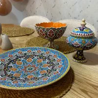 سرویس سفالی میناکاری|صنایع دستی و سایر لوازم تزئینی|بیرجند, |دیوار