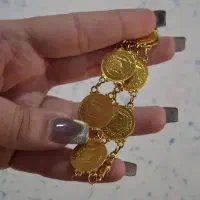 حراج دستبند سکه ای طلا 22 قیمت 200بالای خام