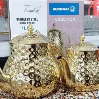 کتری قوری ترک  طلایی