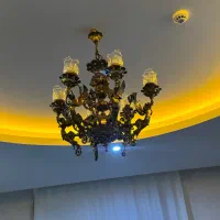 لوستر برنز ۶ شاخه طرح فرشته|لوستر و چراغ آویز|فردیس, دهکده|دیوار