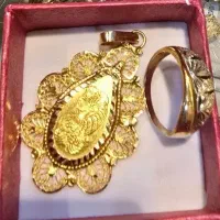 پلاک و انگشتر طلا۱۳ گرم