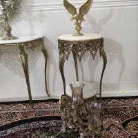 میز تلفن با روشنایی با یه عقاب برنج اصل