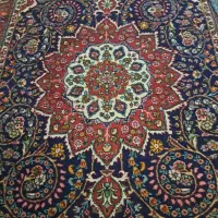 ۲تخته فرش دستباف رنگ لاکی ۶متری