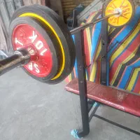 هارتل با تخت مخصوص و  6 وزنه 15 و 2 وزنه 10 کیلویی|تجهیزات ورزشی|لواسان, |دیوار