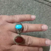 انگشتر فیروزه و عقیق