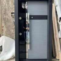 درب ضدسرقت مدرن اقتصادی رنگ توسی سفید مشکی