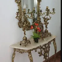 آینه شمعدان برنجی اصل