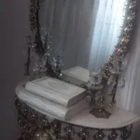 اینه شمعدان برنز خیلی تمیز