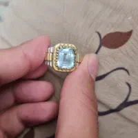 انگشتر نقره نگین توپاز SkyBlue