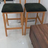 صندلی اپن و سرویس شش تکه سرامیکی و چوب