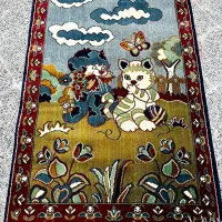 قالی بچگانه)ابعاد یک در یک و نیم