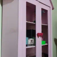 شلف دیواری چوبی طرح کلبه