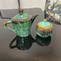 قوری و قندان سرامیکی
