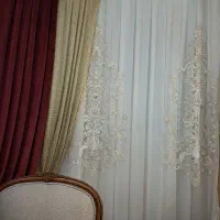 دو عدد پرده گل برجسته ترک|پرده، رانر، رومیزی|قزوین, |دیوار