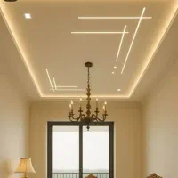 سیم کشی وسایل چراغ لاین نوری|ریسه و چراغ تزئینی|پارسآباد, |دیوار