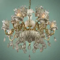 لوستر شاخک گل سرامیکی پرکار ۶ شاخه ۱۲ شعله