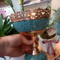 آجیل خوری شکلات خوری مسی فیروزه کوبی