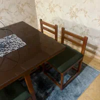 غذا خوری ۴نفری کم جا مربع|میز و صندلی غذاخوری|لنگرود, |دیوار