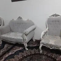 مبلمان نیمه استیل ۷ نفره فوق العاده سالم|مبلمان خانگی و میز عسلی|مشهد, حجاب (شهرک غرب)|دیوار