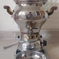 سماور گازی با سینی و کاسه