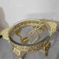 ست سوفله خوری طلایی نو. سوفله مرغ سالاد و سوپ|ظروف سرو و پذیرایی|کاشمر, |دیوار