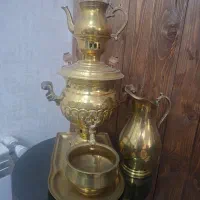 سماور ذغالی برنجی۳ لیتری