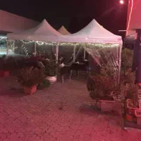 بساط کافه آکاردئون طلق آلاچیق سفید برفی