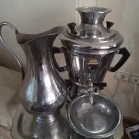 سماور برقی با کاسه وپارچ استیل وسینی استیل