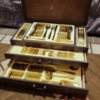 سرویس قاشق چنگال ناب استیل ۱۸ نفره