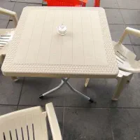 میز صندلی پلاستیکی ناصر|میز و صندلی غذاخوری|رشت, استادسرا|دیوار