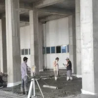 بتن ریزی کف با ماله پروانه ای و تراز لیزری
