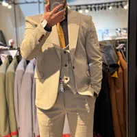 کت و شلوار کرم دوخت تمام صنعتی