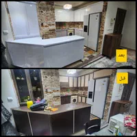 نصب برچسب کابینت / استیکر/ کمد دیواری / شیشه ماتکن|خدمات پیشه و مهارت|کرج, مهرویلا جنوبی|دیوار