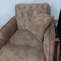 مبل ۸ نفره سفارشی فنردار وابر۳۰ کیلویی در حد نو|مبلمان خانگی و میز عسلی|شوط, |دیوار