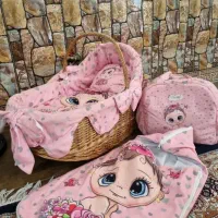 سبد حصیری(کریر) با کیف و تشک ست