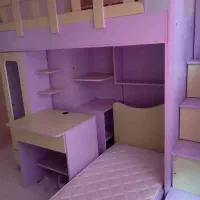 تخت خواب/دو طبقه کودک/با تشک|تخت و سرویس خواب|پرند, فاز ۲|دیوار